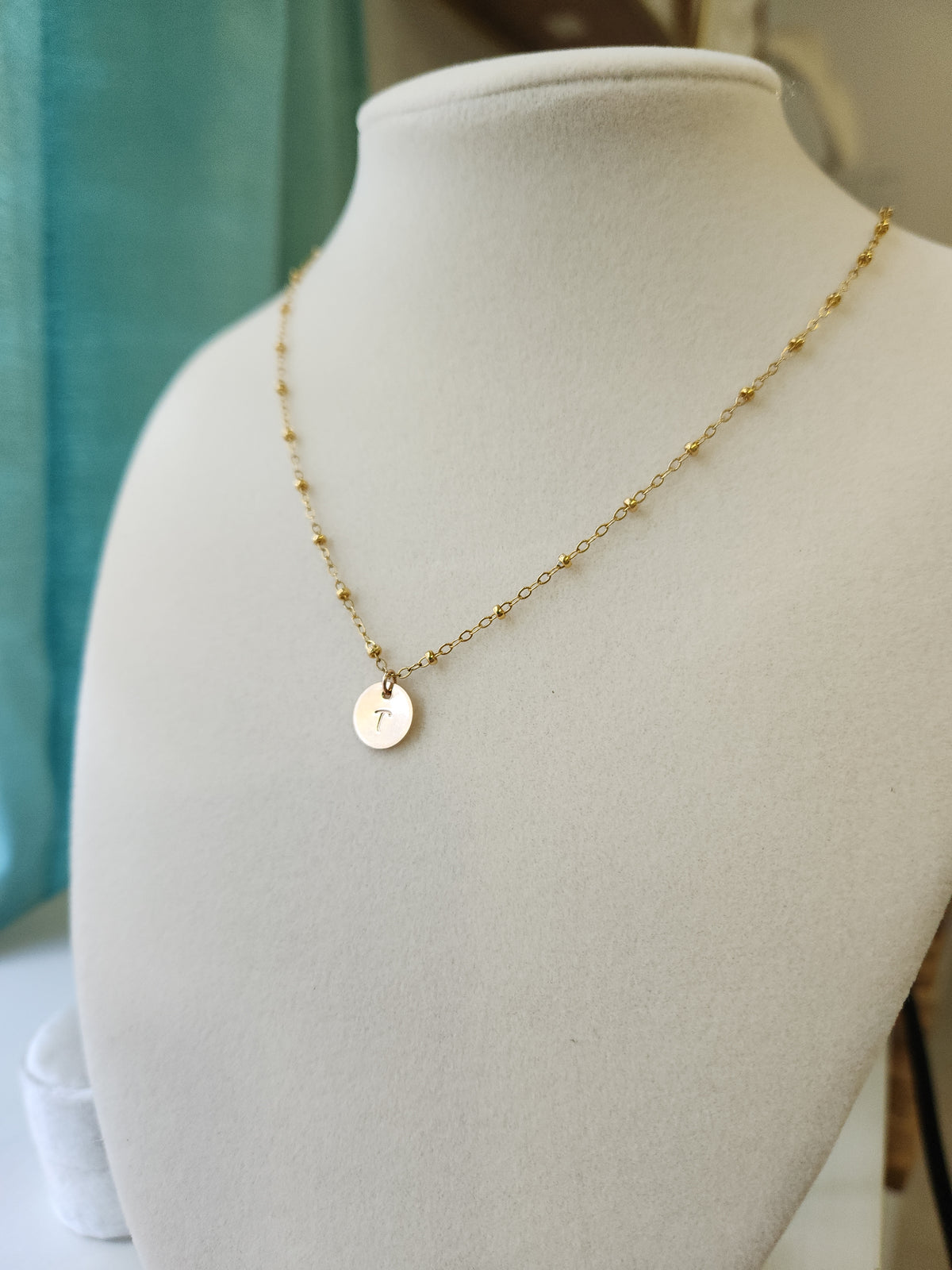 Personalized Initial Satellite Necklace | 14K Gold Filled