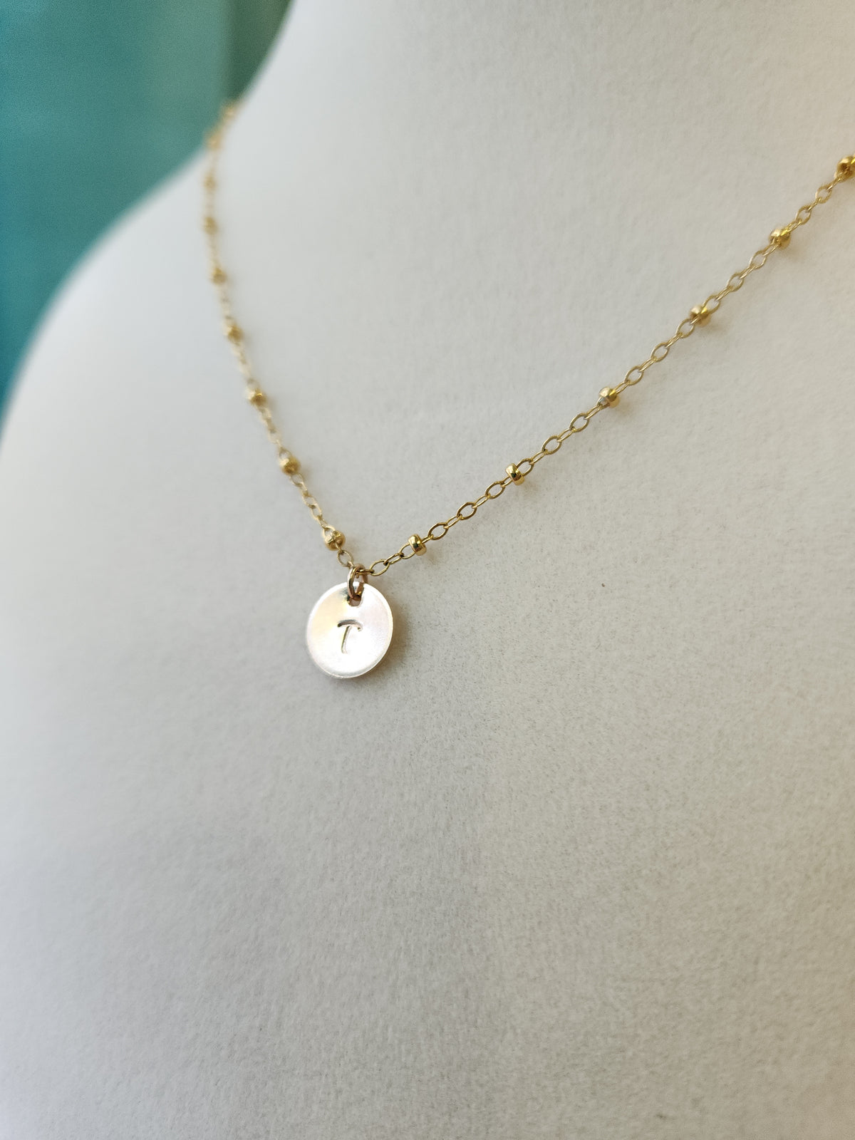 Personalized Initial Satellite Necklace | 14K Gold Filled