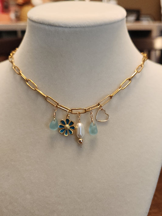 Charm Necklace Emerald Coast