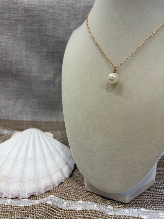 Vermeil Pearl Pendant Necklace