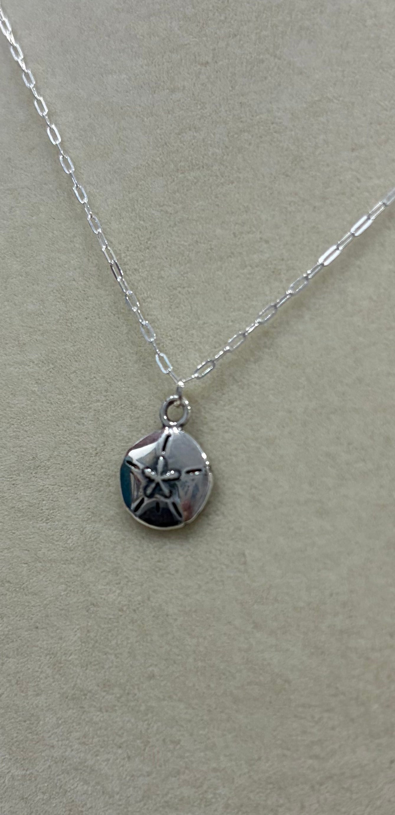 Sand dollar Necklace Sterling Silver