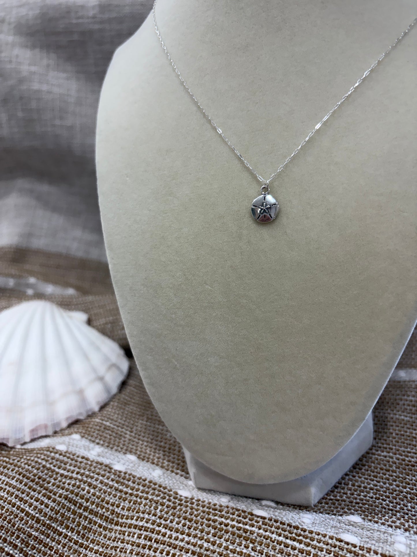 Sand dollar Necklace Sterling Silver
