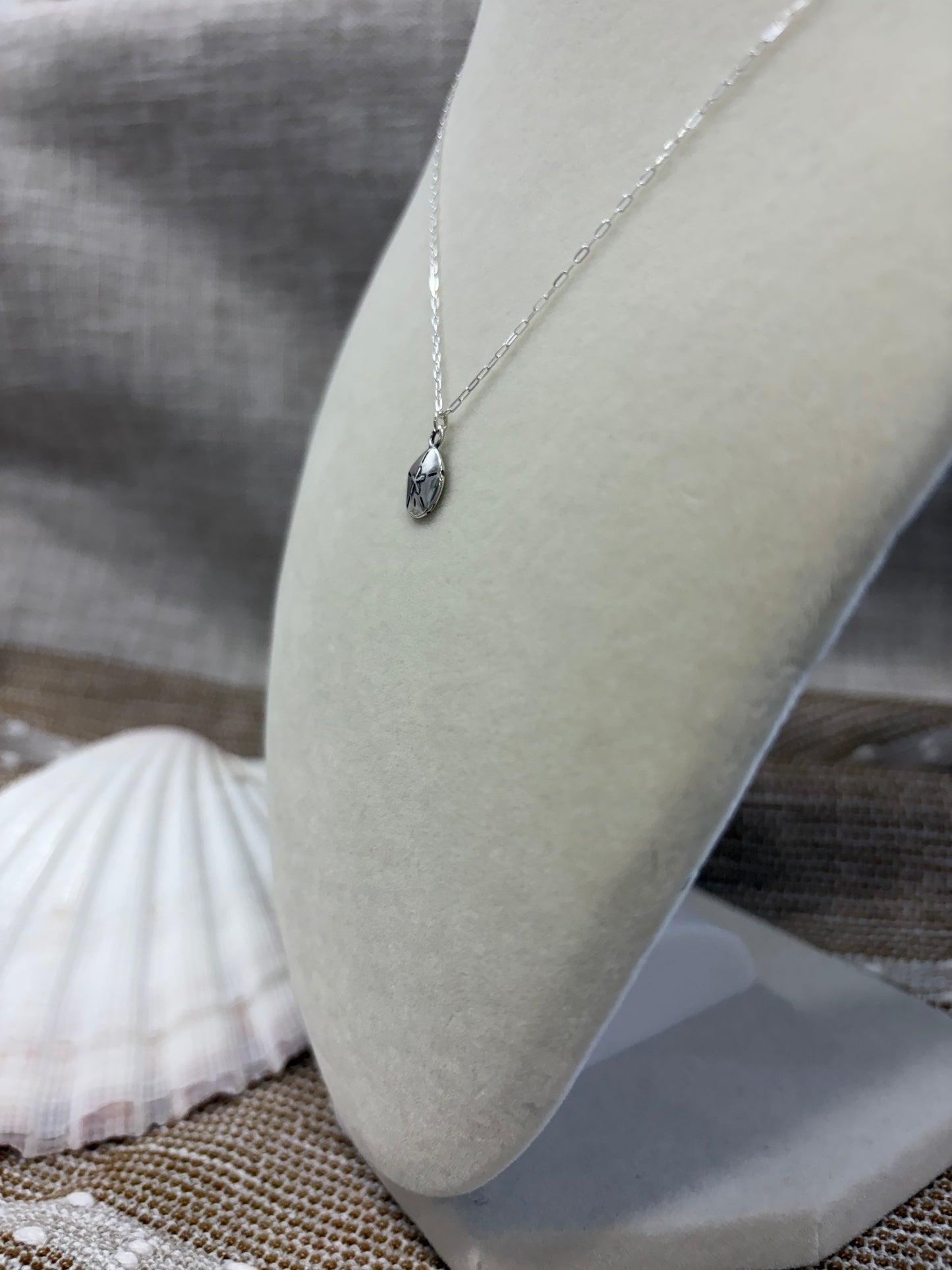Sand dollar Necklace Sterling Silver