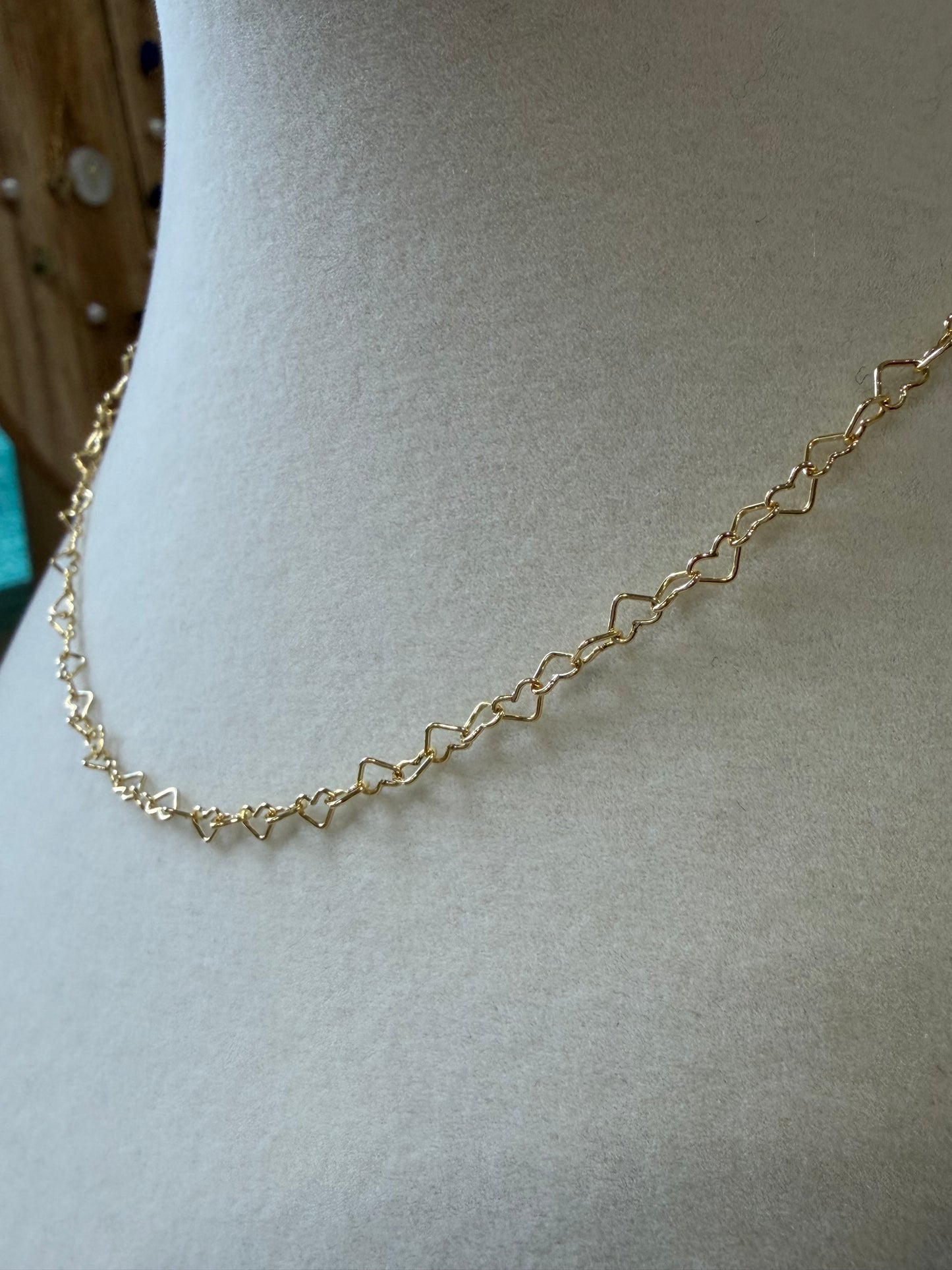 14k gold-filled heart necklace styled alone for a delicate, minimalist look